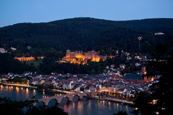 Schloss Heidelberg am Abend